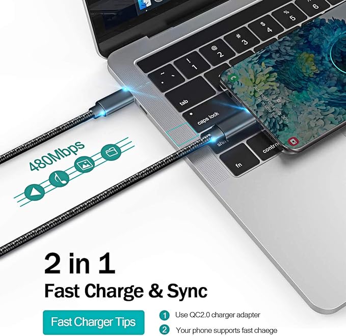 iPhone15 充電ケーブル タイプC USB-C & USB-C ケーブル 1.8m /2本 ブラック 急速充電 データ転送 iPhone / MacBook / iPad /Google Pixel / Galaxy 対応