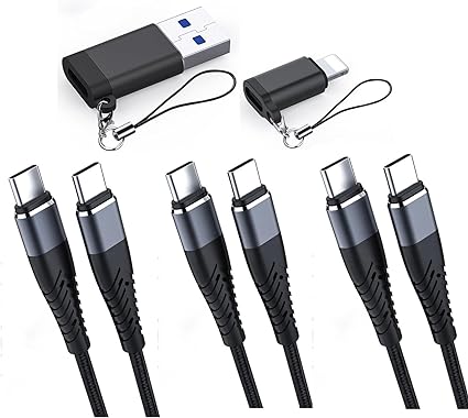 iPhone15 充電ケーブル タイプC USB-C & USB-C ケーブル 全3種 /3本 ブラック 急速充電 データ転送 iPhone / MacBook / iPad /Google Pixel / Galaxy 対応 iPhone15 充電ケーブル タイプC USB-C & USB-C ケーブル 全3種 /3本 ブラック 急速充電 データ転送 iPhone / MacBook / iPad /Google Pixel / Galaxy 対応