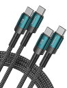 iPhone15 充電ケーブル タイプC USB-C & USB-C ケーブル 1.8m /2本 グリーン/ブラック 急速充電 データ転送 iPhone / M...