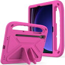 Galaxy ギャラクシー Tab S9 FE 10.9インチ / S9 FE+ 12.4インチ ケース 背面ケース ローズレッド ショルダー ストラップ タブ...