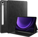 Galaxy ギャラクシー Tab S9 FE 10.9インチ / S9 FE+ 12.4インチ ケース 手帳型 ブラック S ペンホルダー付き カード収納 ス...