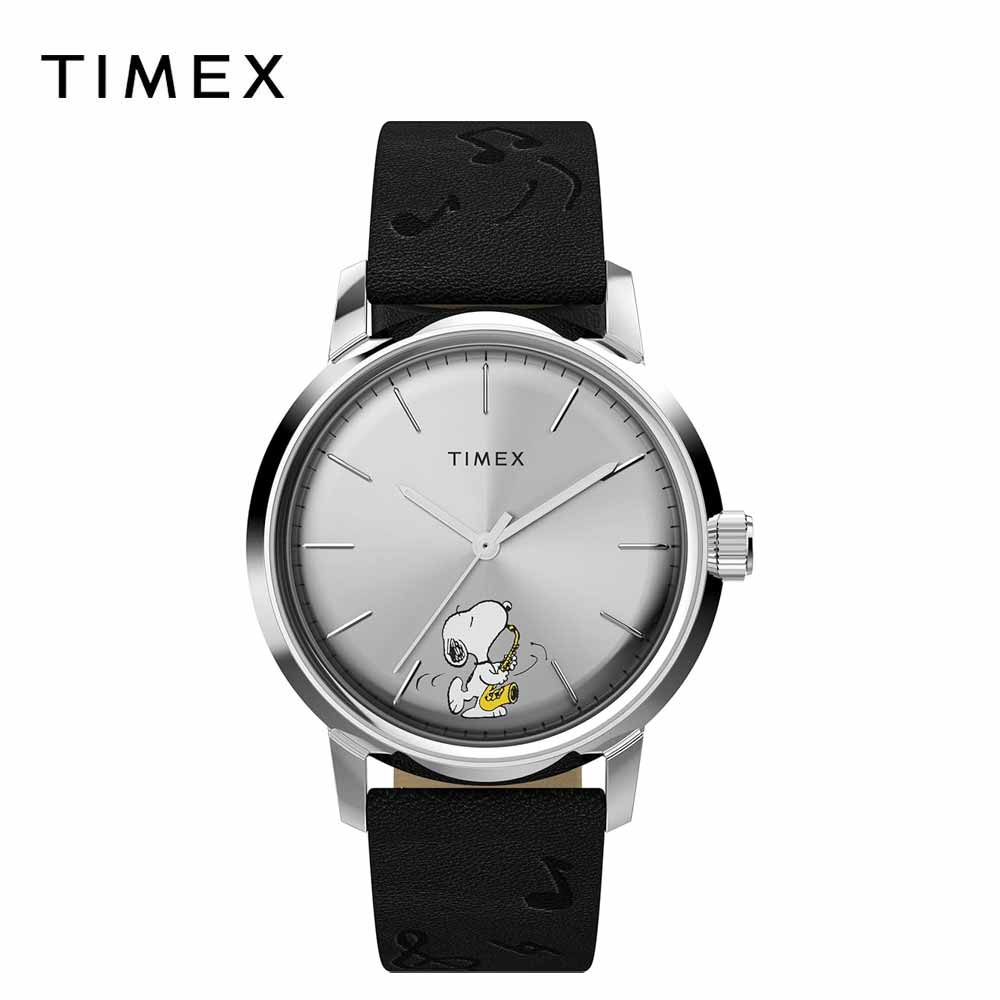 TIMEX - TIMEX タイメックス 腕時計 Peanuts スヌーピー TW2W688000 マーリンオートマチック 40mm 自動巻き ブラック /シルバー 海外モデル リストウォッチ 日本未発売