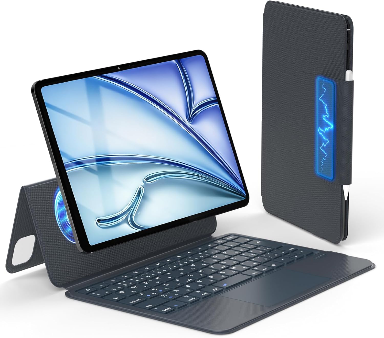 Rakuten - 即納 iPad Pro 11インチ 第4/3/2/1 世代 対応 タブレット 手帳型 ケース ブラック キーボード マグネット式 タッチパッド PC スタンド機能 アイパッド プロ 耐衝撃 軽量 カバー 送料無料