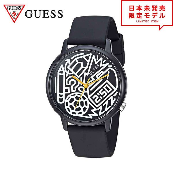 GUESS / ゲス GUESS(ゲス)は、1981年にアメリカのカリフォルニア州ロサンゼルスで創業したブランド。 90年代リバイバルで注目を集め、generationsなどのコラボで人気が再燃しています。 日本未発売の海外限定の腕時計になります！ プレゼントやギフトにもぴったりなリストウォッチです。 ●サイズ : レディース ●品番：V0023M8 ●カラー：ブラック ●ケース幅：38.5mm ●機構 : クォーツ ●安全にお客様にお届けするため2〜3週間ほどお時間を頂戴しております。 ●当店1年保証で安心のお買い物をお楽しみください。 ※ご購入前に必ず当店の「お買い物ガイド」をご確認の上ご注文よろしくお願い致します。 GUESS ゲス メンズ レディース 日本未発売 正規品 generations ジェネレーションズ EXILE コラボ 腕時計 リストウォッチ うで時計 オシャレ 送料無料 おうち時間 セール sale ポイント消化 誕生日 母の日 父の日 敬老の日 ハロウィン クリスマス プレゼント ギフト