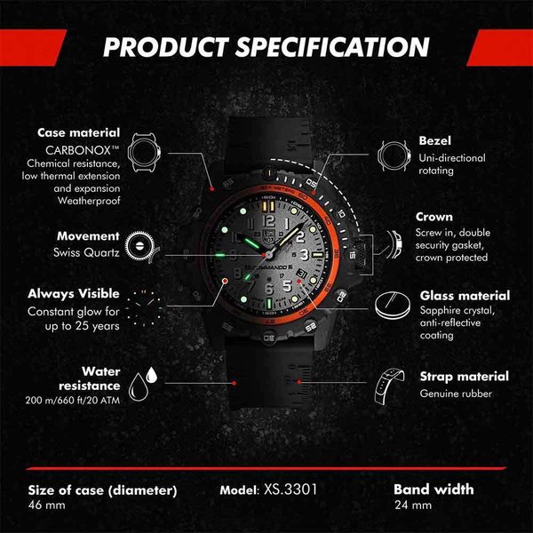 LUMINOX ルミノックス 腕時計 XS.3301 グレー リストウォッチ メンズ 海外モデル 日本未発売 日本未入荷 当店1 smart-park-10003372 SMART PARK 楽天市場店 サンプル画像2