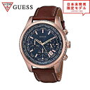 GUESS ゲス メンズ 腕時計 リストウォッチ U0500G1 ローズゴールドトーン/ブラウン 海外限定 時計 日本未発売 当店1年保証
