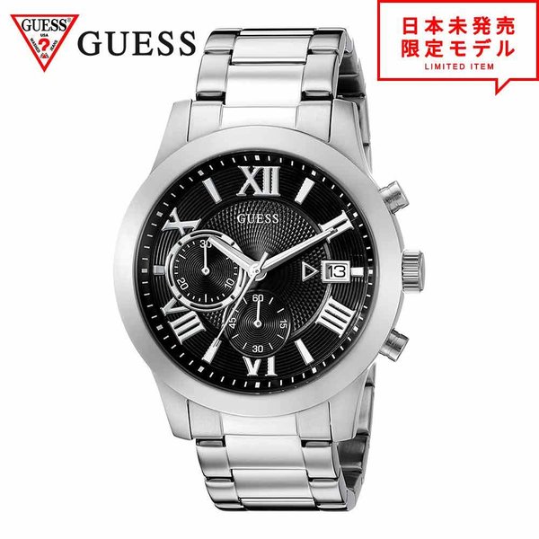 GUESS ゲス メンズ 腕時計 リストウォッチ U0668G3 シルバー/ブラック 海外限定 時計 日本未発売 当店1年保証 最安値挑戦中