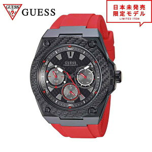 GUESS ゲス メンズ 腕時計 リストウォッチ U1049G6 ブラック/レッド 海外限定 時計 日本未発売 当店1年保証