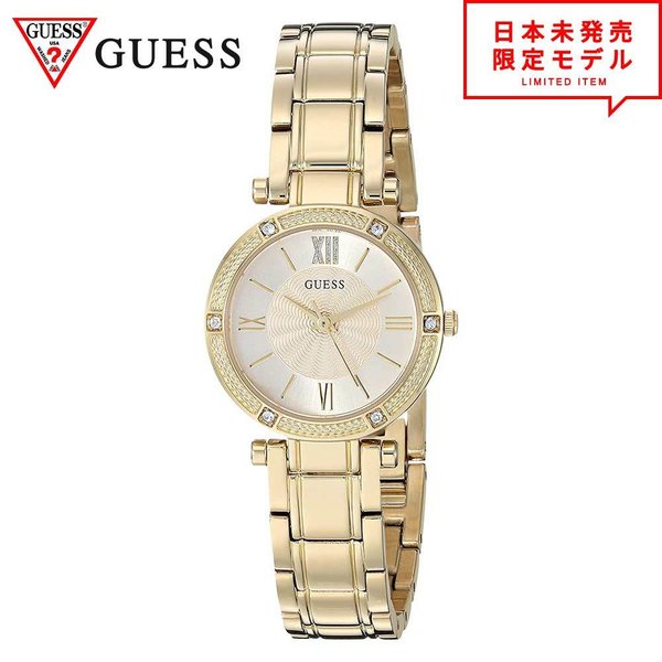 GUESS / ゲス GUESS(ゲス)は、1981年にアメリカのカリフォルニア州ロサンゼルスで創業したブランド。 90年代リバイバルで注目を集め、generationsなどのコラボで人気が再燃しています。 日本未発売の海外限定の腕時計になります！ プレゼントやギフトにもぴったりなリストウォッチです。 ●サイズ : レディース ●品番：U1134L6 ●カラー：ゴールド ●ケース幅：25mm ●機構 : クォーツ ●安全にお客様にお届けするため2週間〜3週間ほどお時間を頂戴しております。 ●当店1年保証で安心のお買い物をお楽しみください。 ※海外輸入品の為、付属、ボックスに多少の擦れや凹み、痛みがある場合がございます。 ※海外製品のため日本語取説はありません。 ※製品の一部や付属ボックスは生産時期により変更になる場合があります。 ※ご購入前に必ず当店の「お買い物ガイド」をご確認の上ご注文よろしくお願いいたします。 GUESS ゲス メンズ レディース 日本未発売 正規品 generations ジェネレーションズ EXILE コラボ 腕時計 リストウォッチ うで時計 オシャレ 送料無料 おうち時間 セール sale ポイント消化 誕生日 母の日 父の日 敬老の日 ハロウィン クリスマス プレゼント ギフト