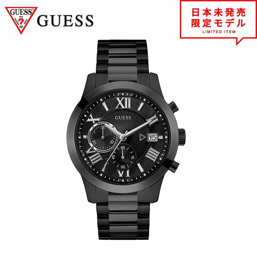 GUESS ゲス メンズ 腕時計 ステンレススチール Atlas リストウォッチ|ブラック 海外限定 日本未発売|当店1年保証 GUESS ゲス メンズ 腕時計 ステンレススチール Atlas リストウォッチ|ブラック 海外限定 日本未発売|当店1年保証