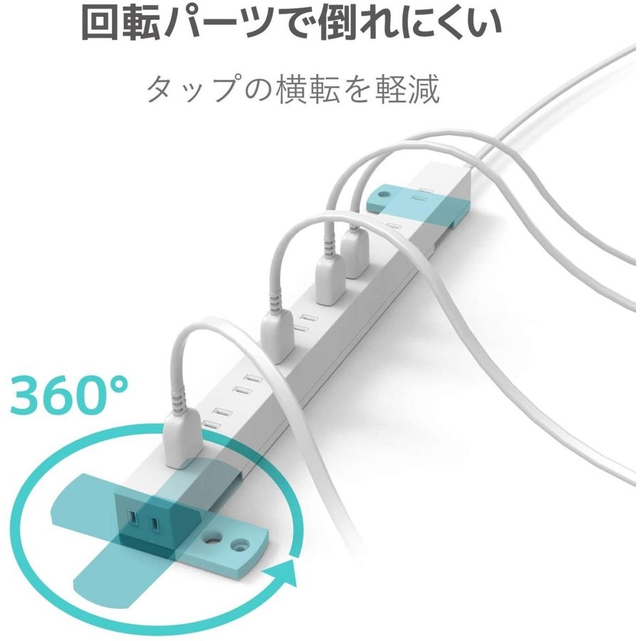 �Ÿ����å� AC�����ץ� ��Ĺ������ 10�ĸ�/2m/�ۥ磻�� ELECOM ���쥳�� ECT-0102WH �ۤ��ꥷ��å����� �ݥ���Ⱦò�