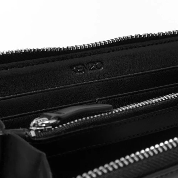 KENZO ケンゾー Leather Logo Long Zip Wallet レザー ロゴ ロングウォレット 長財布 ラウンドジップ 本革 メンズ レディース 日本未発売