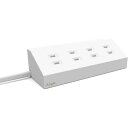 即納 電源タップ ACアダプタ 延長コード 4個口 / ホワイト / 2m|ELECOM エレコム Angle コーナー型 ほこりシャッター付