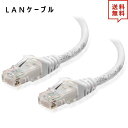 LANケーブル イーサネットケーブル ネットワークケーブル ホワイト 75Ft/23m CAT6/カテゴリー6 フラットタイプ 高速 有線 Ethernet ケ...