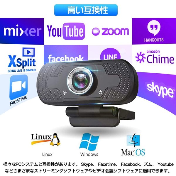 ¨Ǽ Web����� �����֥���� 30FPS �ե�HD 1080P�б� ���� �ޥ�����¢ USB��³ �ӥǥ���� �ƥ��� ������