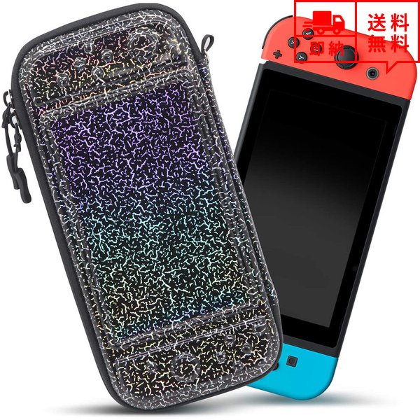 即納 任天堂 Nintendo Switch スイッチ キャリングケース 収納ケース ブラック カード収納 ハードケース ケース ミルスペック MIL規格 衝撃...