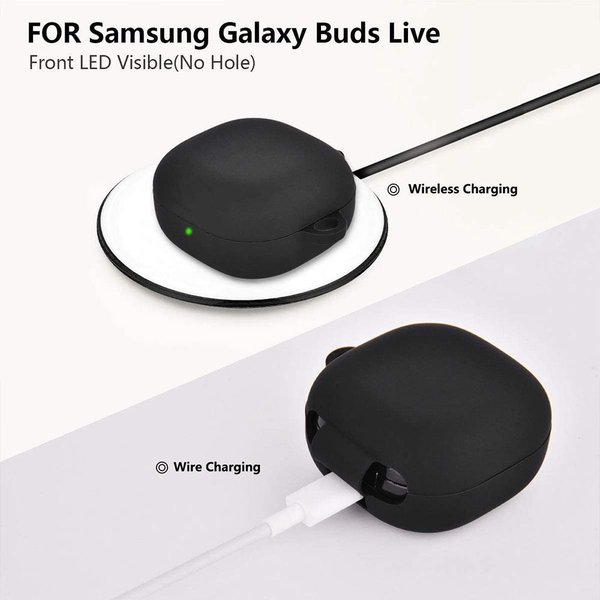 Galaxy Buds Pro/Buds Live 対応 ケース オリーブ チャーム カラビナ付 ギャラクシー バッズ ワイヤレスイヤホン 収納 カバー 防水 衝撃吸収 日本未発売