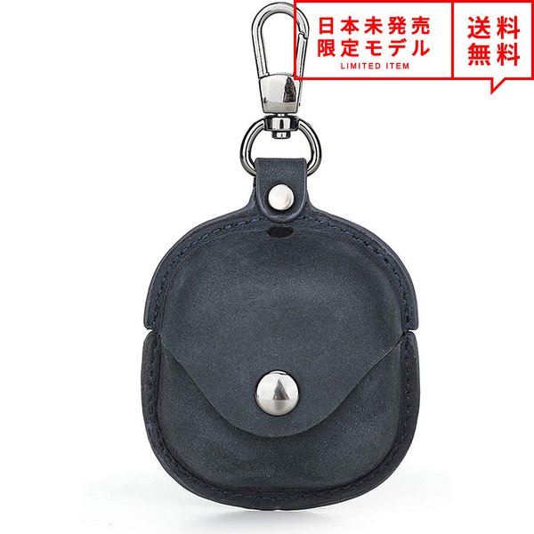 Galaxy Buds Pro/Buds Live 対応 ケース ネイビー カラビナ付 シンセティックレザー ギャラクシー バッズ ワイヤレスイヤホン 収納 カ...