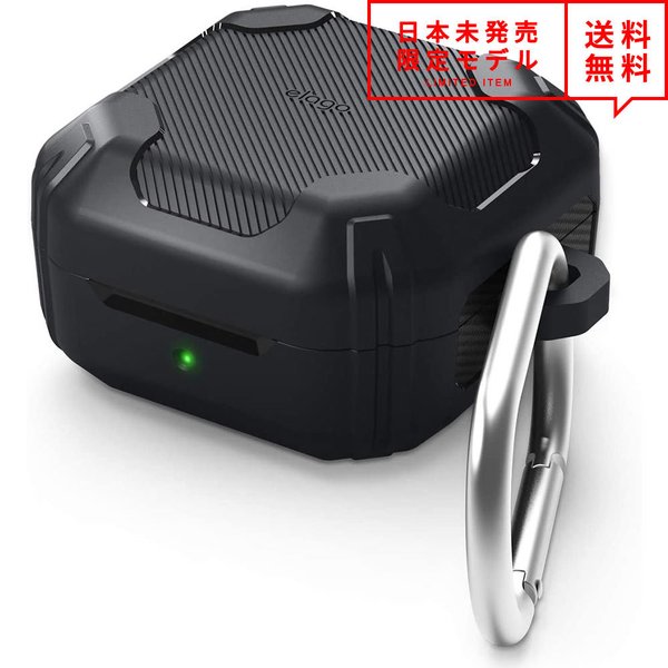 Galaxy Buds Pro/Buds Live 対応 ケース ブラック カラビナ付 ギャラクシー バッズ ワイヤレスイヤホン 収納 カバー 防水 衝撃吸収 ...