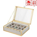即納 ジュエリーボックス アクセサリーケース 15区画 ピアス イヤリング ネックレス リング ディスプレイ オシャレ 小物 収納 ボックス ケース