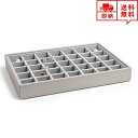 ジュエリーボックス アクセサリーケース 35個仕切り グレー ピアス イヤリング ネックレス リング ディスプレイ 小物 収納 ボックス ケース