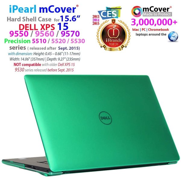 mCover iPearl シリーズ Dell デル XPS 15 9550/9560/9570 / Precision 5510/5520/5530シリーズ（15.6インチ）対応 ケース｜グリーン