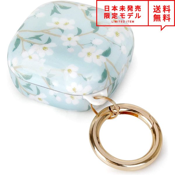 Galaxy Buds Pro/Buds Live 対応 ケース キャリングケース Cherry Blossom White ギャラクシー バッズ ワイヤレスイ...