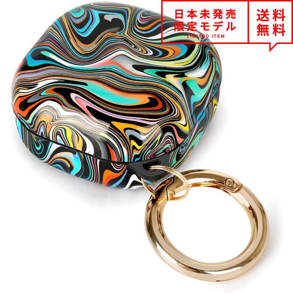 Galaxy Buds Pro/Buds Live 対応 ケース キャリングケース ブラックアブストラクト ギャラクシー バッズ ワイヤレスイヤホン 収納 カバ...