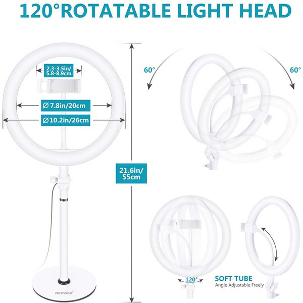 ¨Ǽ LED��󥰥饤�� �������ѥ饤�� ��她����� iPhone/Android ���ޥ� �б� 3���⡼�� 10�ʳ�Ĵ�� LED �饤�� ���� 360�ٲ�ž �ޤꤿ����