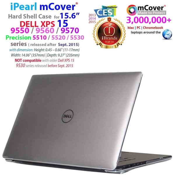 mCover iPearl シリーズ Dell デル XPS 15 9550/9560/9570 / Precision 5510/5520/5530シリーズ（15.6インチ）対応 ケース｜クリア