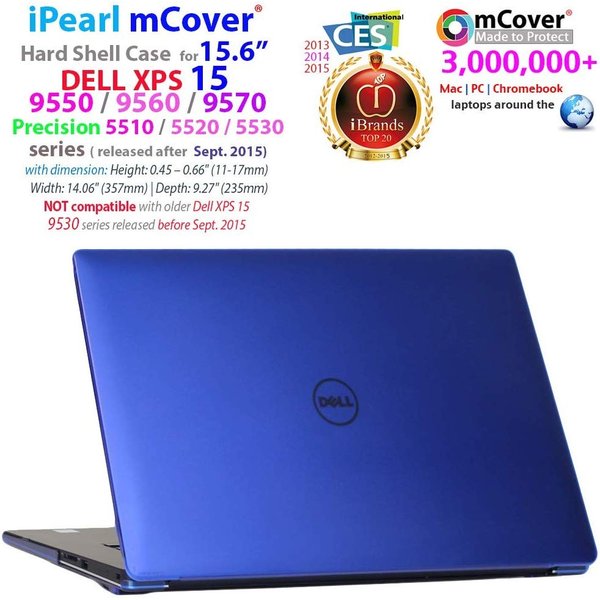 mCover iPearl シリーズ Dell デル XPS 15 9550/9560/9570 / Precision 5510/5520/5530シリーズ（15.6インチ）対応 ケース｜ブルー