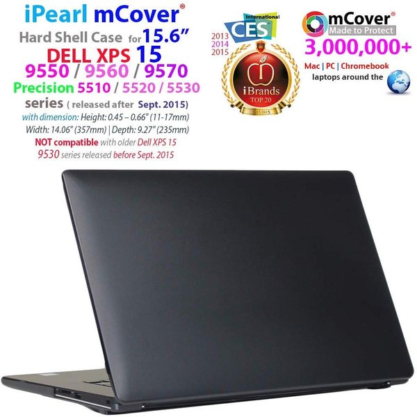 mCover iPearl シリーズ Dell デル XPS 15 9550/9560/9570 / Precision 5510/5520/5530シリーズ（15.6インチ）対応 ケース｜ブラック