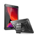 iPad 10.2インチ 第7世代 対応 SUPCASE ケース スクリーンプロテクター | ブラック 衝撃吸収 ハードケース スタンド機能 アイパッド