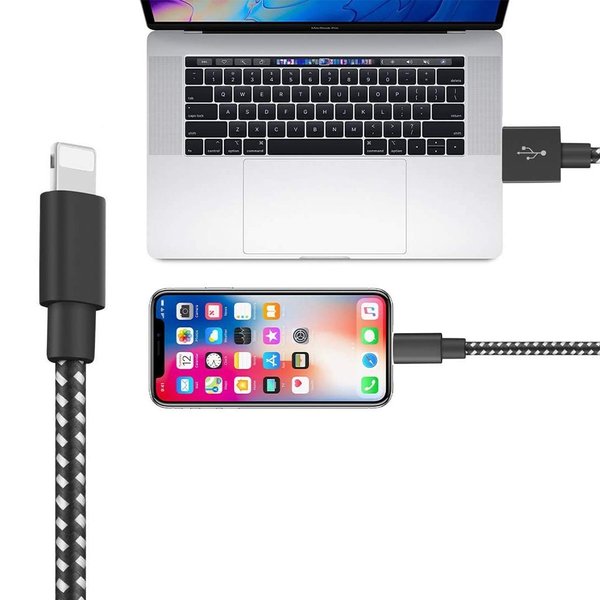 即納 iPhone/iPad/iPod 対応 ケーブル 充電ケーブル ライトニングケーブル 3m/ブラック 急速充電 データ転送 lightning