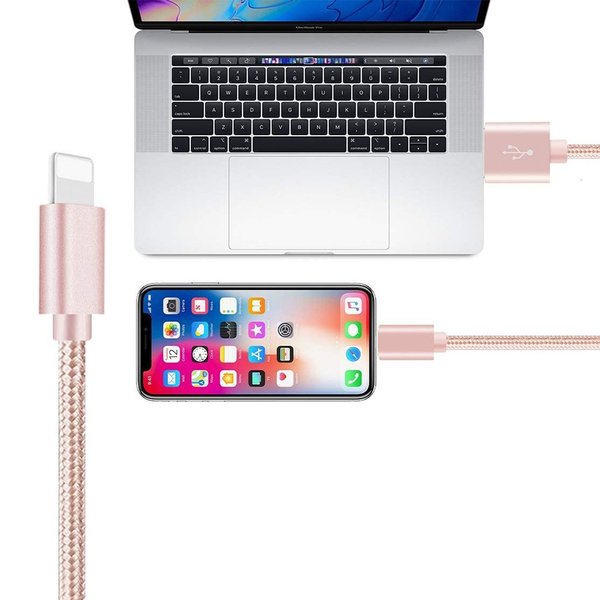 即納 iPhone/iPad/iPod 対応 ケーブル 充電ケーブル ライトニングケーブル 3m/ピンク 急速充電 データ転送 lightning