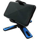 iPhone Android 対応 スマホ三脚 スマホスタンド 360° ブラック/ブルー 調節可能 自撮り棒 軽量 小型 コンパクト 多機種対応 ポイント消化