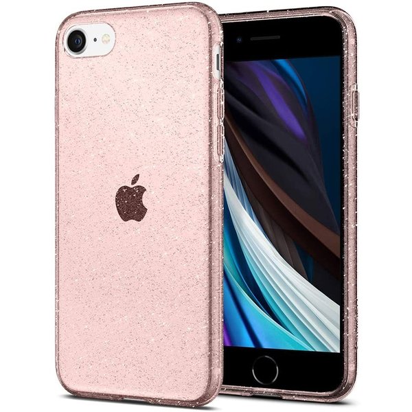 即納 Spigen シュピゲン iPhone SE2/8/7/8plus/7Plus ケース リキッドクリスタル/グリッターローズ ミルスペック 米軍MIL規格取得 正規品