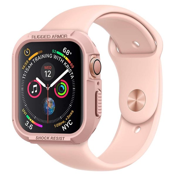 即納 Spigen シュピゲン Apple Watch アップルウォッチ SE/6/5/4 40mm 44mm 対応 ラギッドアーマー ケース ローズゴールド 耐衝撃 ポイント消化