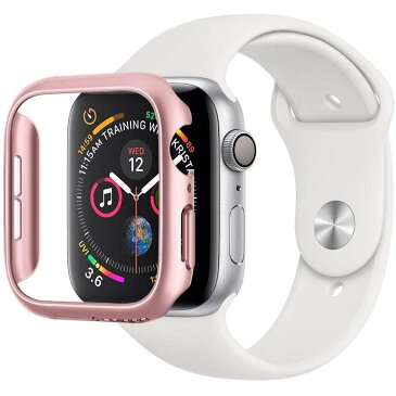 即納 Spigen シュピゲン Apple Watch アップルウォッチ SE/6/5/4 40mm 44mm 対応 シンフィット ケース ローズゴールド 保護カバー 耐衝撃