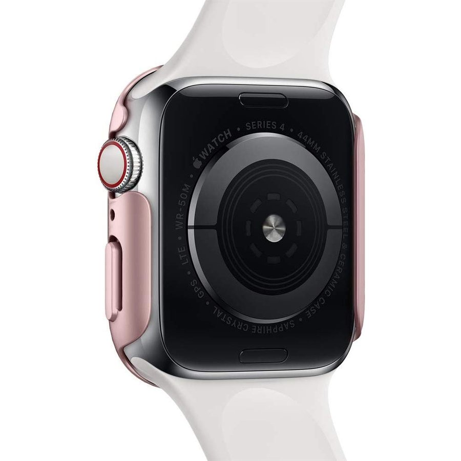 即納 Spigen シュピゲン Apple Watch アップルウォッチ SE/6/5/4 40mm 44mm 対応 シンフィット ケース ローズゴールド 保護カバー 耐衝撃