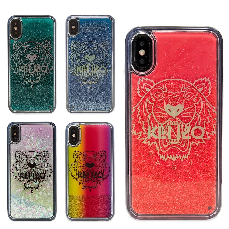 即納 KENZO ケンゾー iPhone X/Xs Max ケース Tiger Liquid タイガー リキッド アイフォンケース スマホケース カバー 限定 正規品 日本未発売 ポイント消化