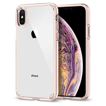 即納 Spigen シュピゲン iPhone X/XS/XSMax/XR ケース ウルトラハイブリッド UltraHybrid/ローズ ミルスペック 米軍MIL規格取得 正規品