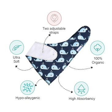 ベビー バンダナビブ よだれかけ 8枚セット アソート オーガニックコットン スタイ バンダナ ビブ ベイビー 赤ちゃん 男の子 女の子 日本未発売