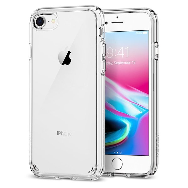 即納 Spigen シュピゲン iPhone SE2/8/7/8plus/7Plus ケース カバー ウルトラハイブリッド/クリスタルクリア ミルスペック 米軍MIL規格取得 正規品