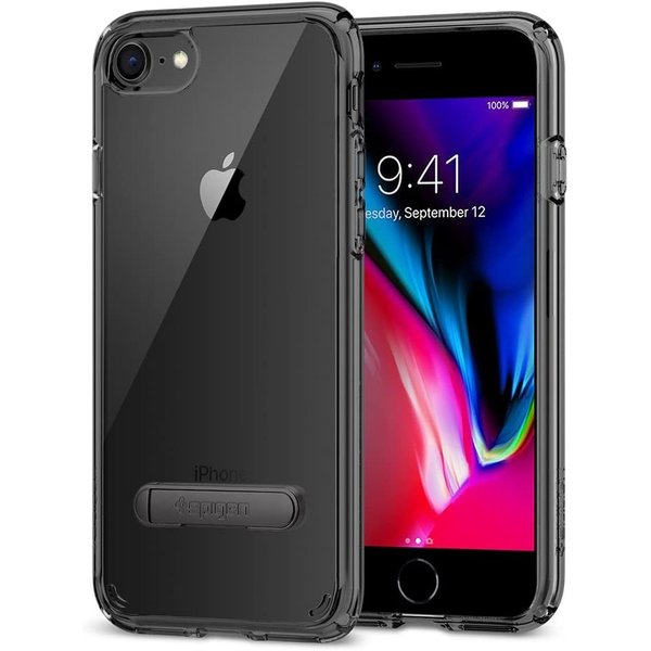 即納 Spigen シュピゲン iPhone SE2/8/7/8plus/7Plus ケース ウルトラハイブリッドS/ジェットブラック ミルスペック 米軍MIL規格取得 正規品