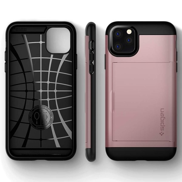 即納 Spigen シュピゲン iPhone 12/12Pro/12ProMax/12mini/11/11Pro/11ProMax/SE2/8/7 ケース カバー スリムアーマー CS/ローズゴールド MIL規格 正規品