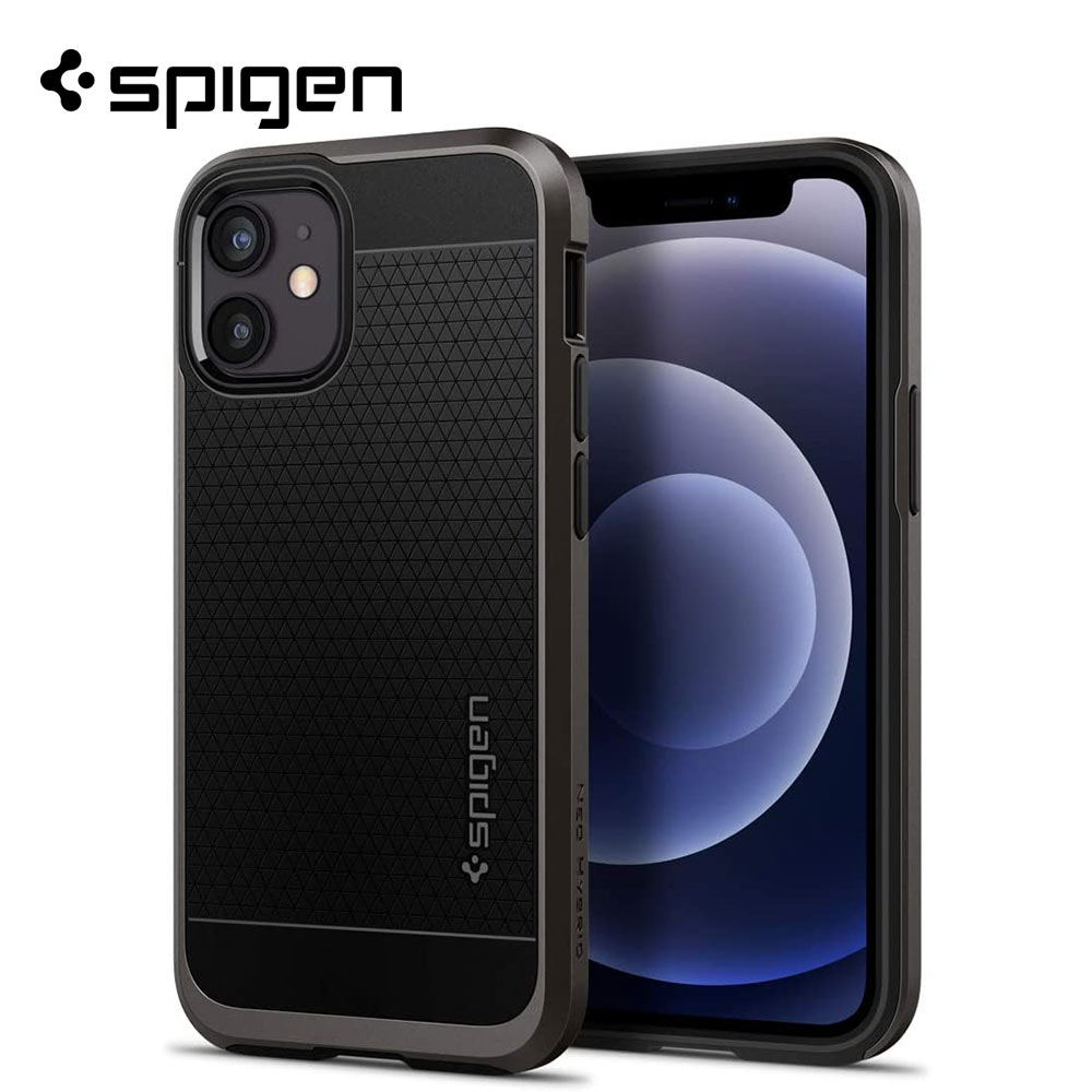 即納 Spigen シュピゲン iPhone 12/12Pro/12ProMax ケース カバー ネオ ハイブリッド/ガンメタル ミルスペック 米軍MIL規格 正規品 ポイント消化