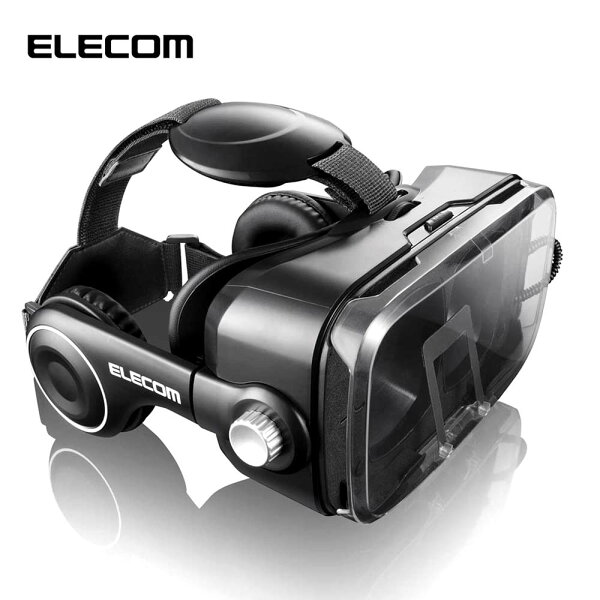 iPhone/androidスマホ対応3DVRゴーグルVRヘッドセットVRヘッドマウントディスプレイELECOMエレコムP-V