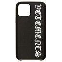 即納 VETEMENTS ヴェトモン iPhone 11 Pro ケース ブラック ロゴ/ブラック スマホケース カバー 海外直輸入 正規品