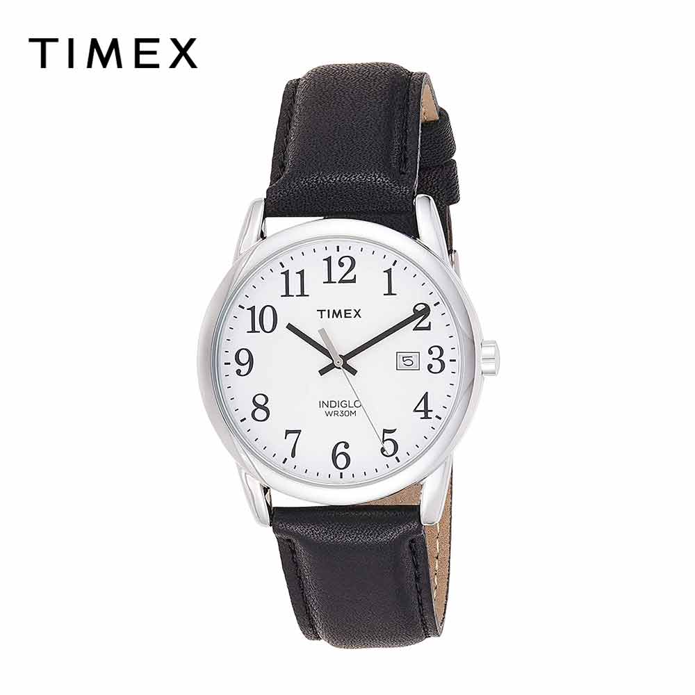 タイメックス 腕時計（メンズ） 最安値挑戦中! TIMEX タイメックス メンズ 腕時計 イージーリーダー レザーストラップ 38mm ブラック/シルバー TW2P75600 海外モデル 当店1年保証